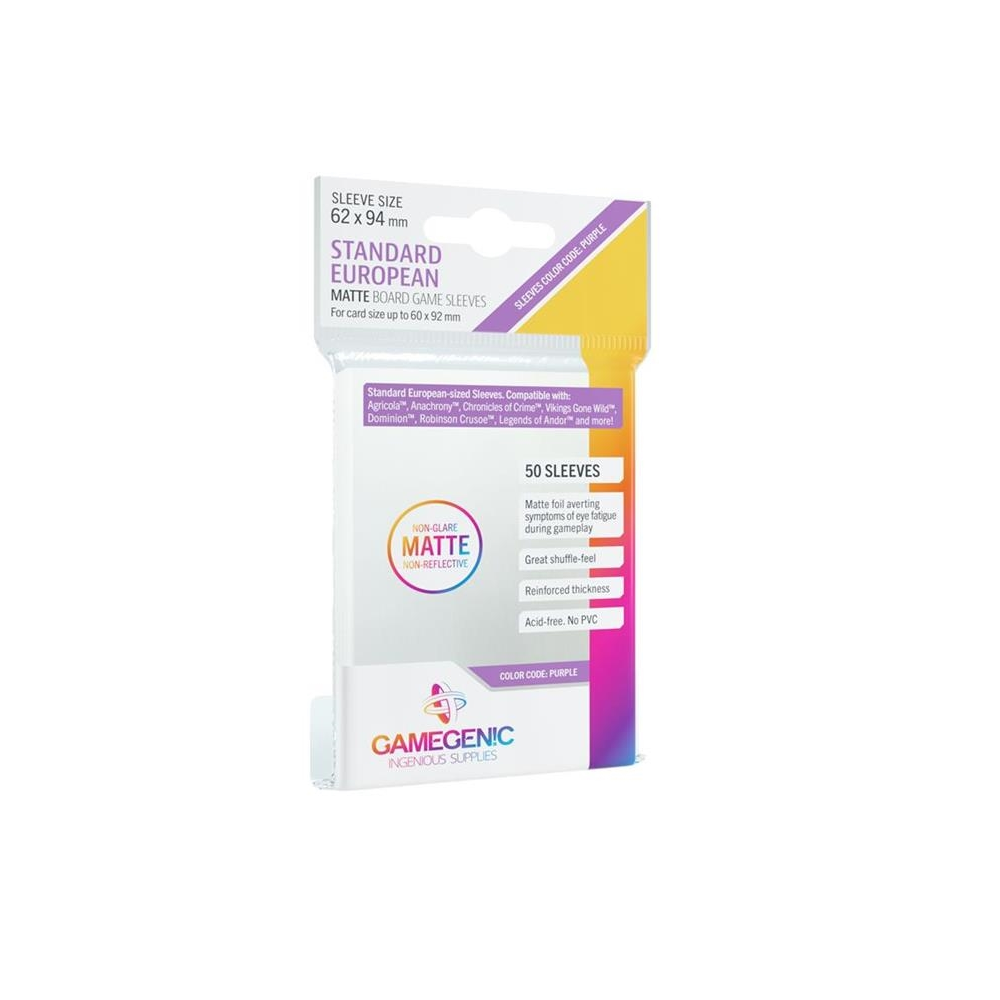 GG: Matte Standard European-sized Sleeves 62X94mm (50)