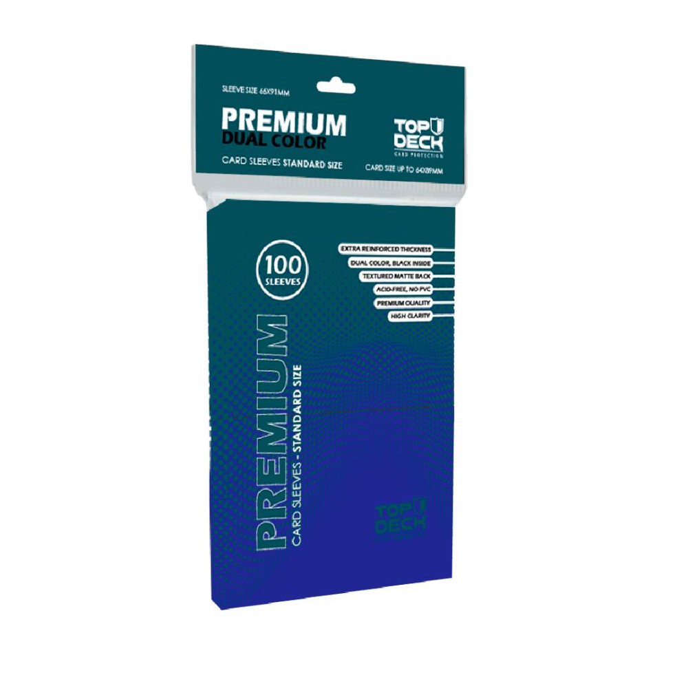 Protector Premium Dual Color Standard Azul Top Deck x100 66x91mm