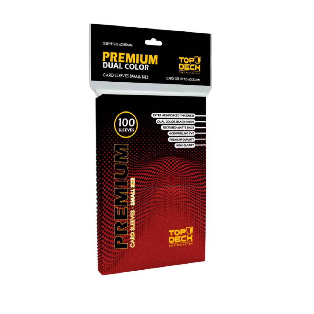 Protector Premium Top deck Dual Color Small Rojo 62x89mm
