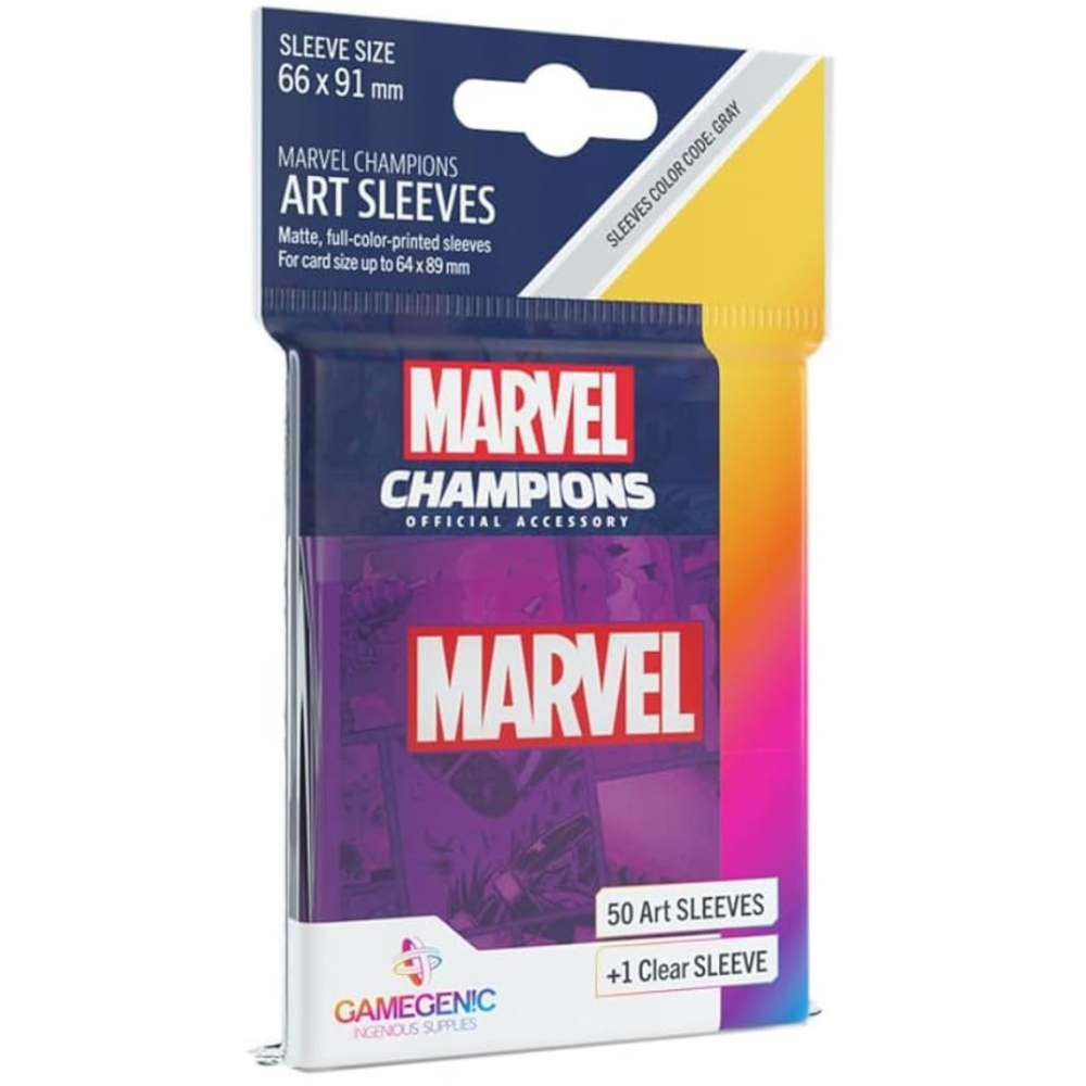 Marvel Champions Sleeves - Marvel Logo Purple 66x91mm