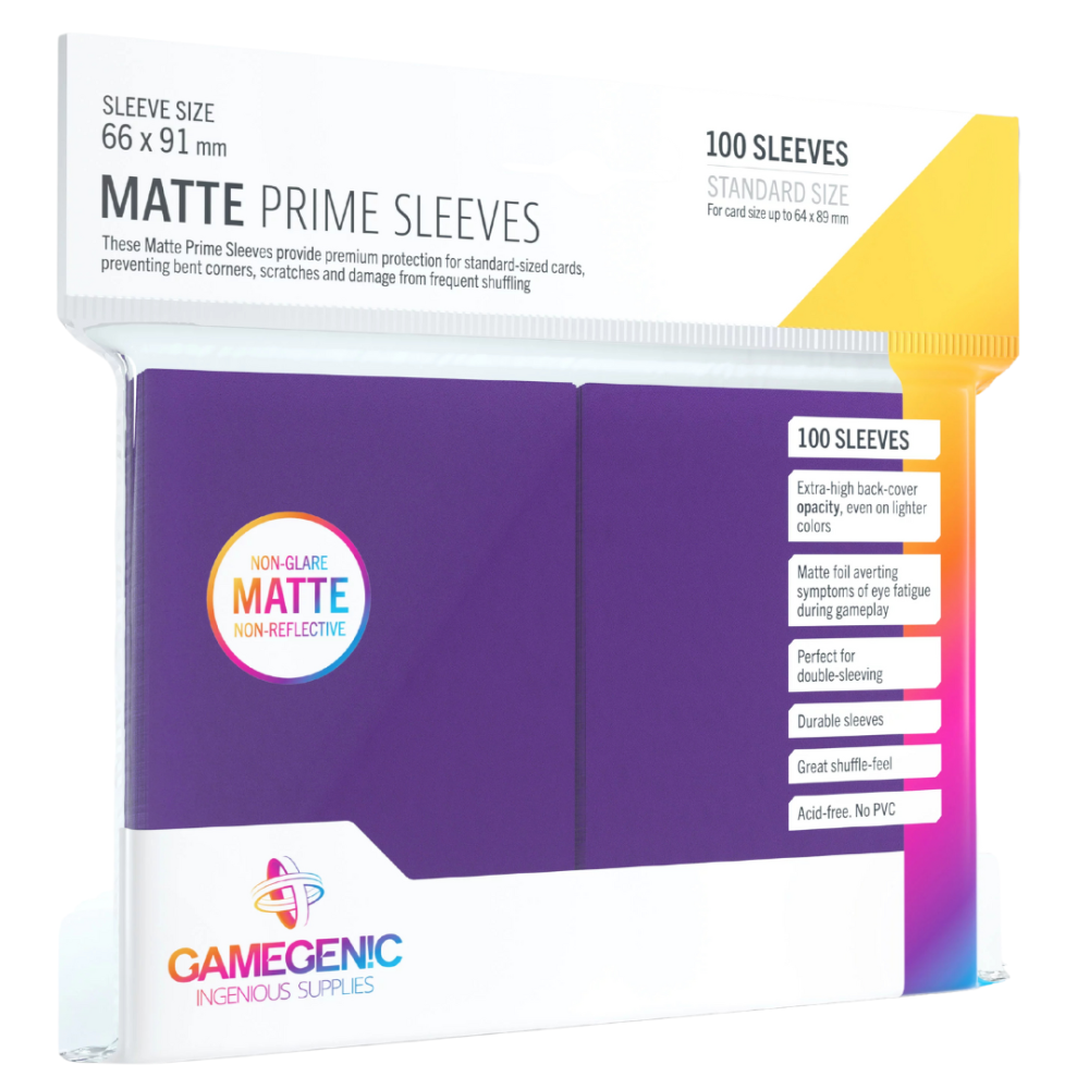 GG Matte Prime Sleeves: Protectores Estándar Purple x100u (66 x 91 mm)