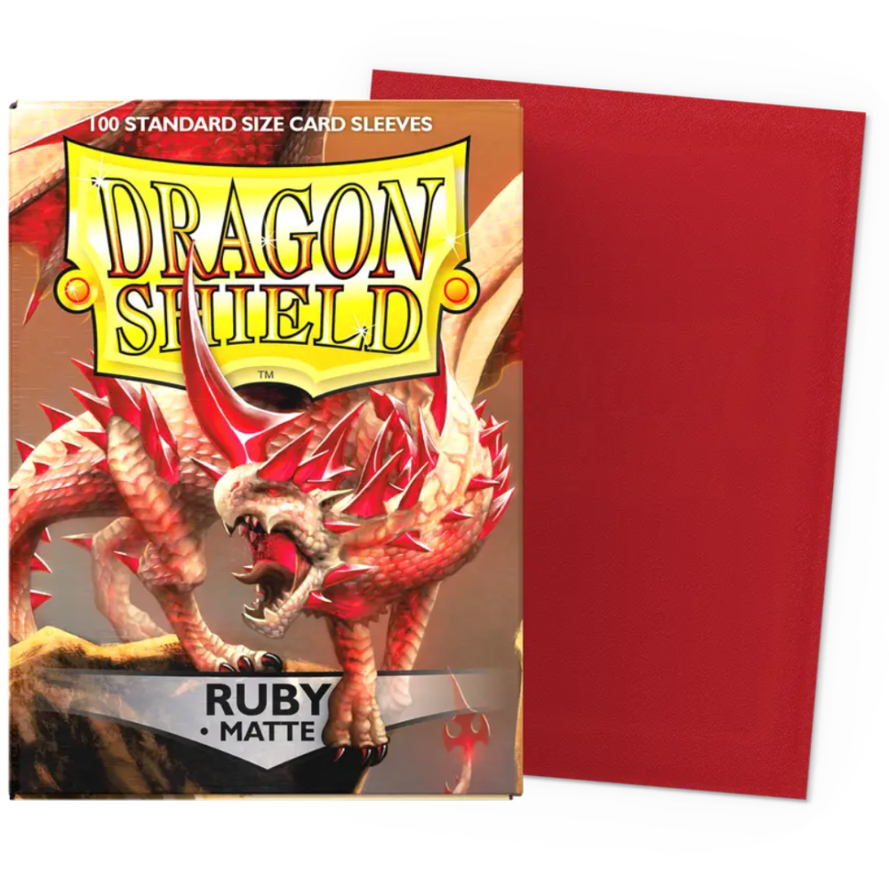 Dragon Shield: Ruby - 100 Matte Sleeves - Standard Size
