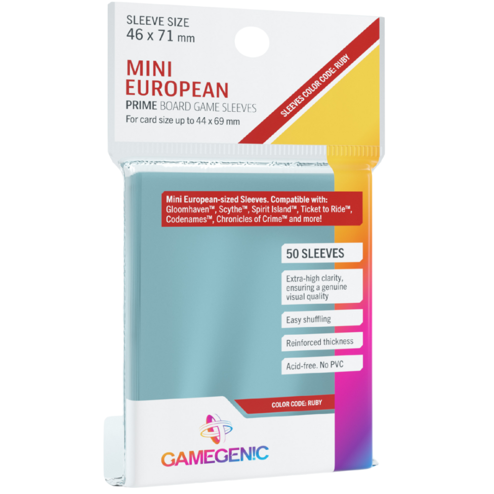 Protector GG BGG Sleeves Prime Mini European-sized Sleeves (50) 46x71 mm