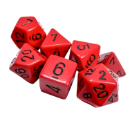 Set Dados Opaque Red/black...