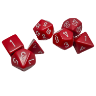 Set Dados Opaque Red/white...