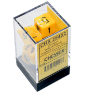 Set Dados Opaque Yellow/black Polyhedral 7-Dice Set
