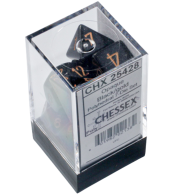 Set Dados Opaque Black/gold Polyhedral 7-Dice Set