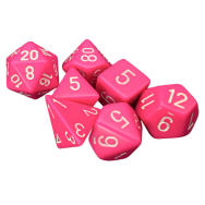 Set Dados Opaque Pink/white...