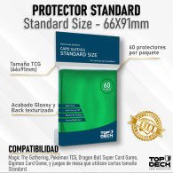 Protector Standard Top Deck 66x91mm - Verde