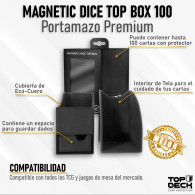 Portamazos Top Deck Premium Magnetic Dice Top Box 100+ (Negro)