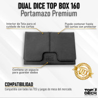 Portamazos Top Deck Premium Dual Dice 160+ (Negro)