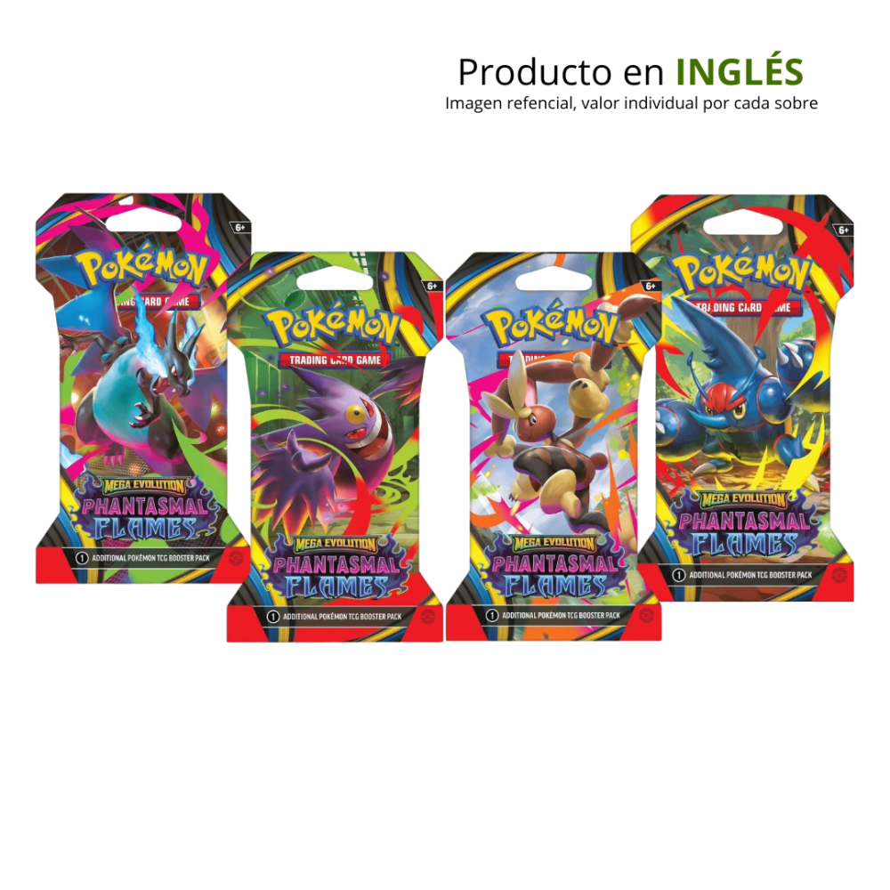 Sobre Mega Evolution Phantasmal Flames Sleeved Booster (Inglés)