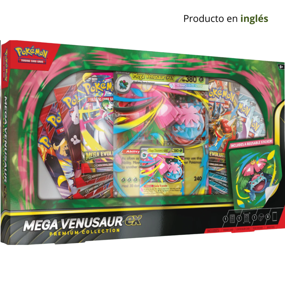 Pokémon TCG: Mega Venusaur Ex Premium collection (inglés)
