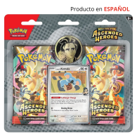 Pokemon TCG: Megaevolución Ascenso Heróico - 2-Pack Collection Case Larry - Español