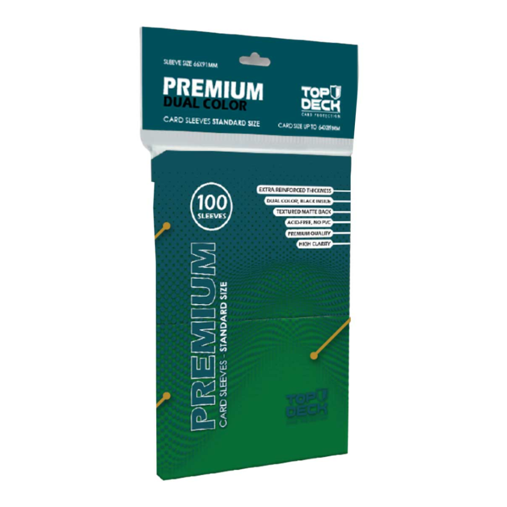 Protectores Premium | TOP DECK Standard 66x91mm color verde