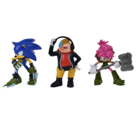 Pack 3 Figuras Sonic De 7 Cms - Pack-1 Amy Con Martillo
