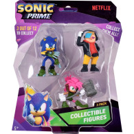 Pack 3 Figuras Sonic De 7 Cms - Pack-1 Amy Con Martillo