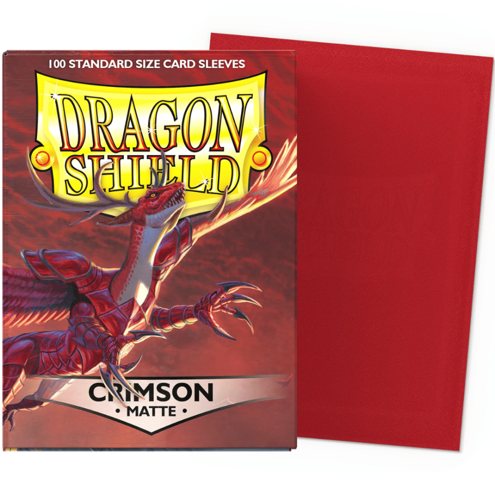 Dragon Shield: Crimson - 100 Matte Sleeves - Standard Size