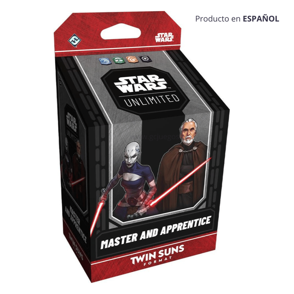 Star Wars Unlimited Maestro y Aprendiz Twin Suns Deck Español