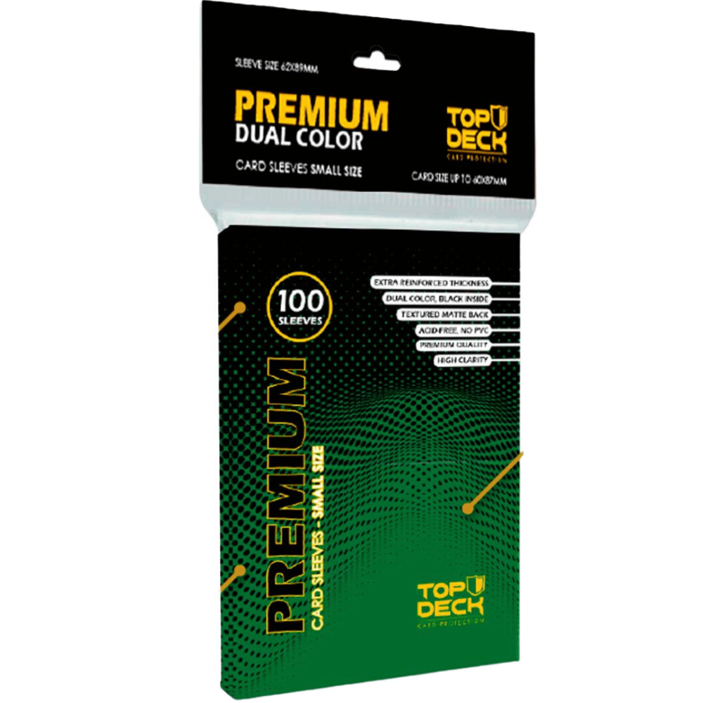 Protectores Premium | TOP DECK Small 62x89mm color Verde