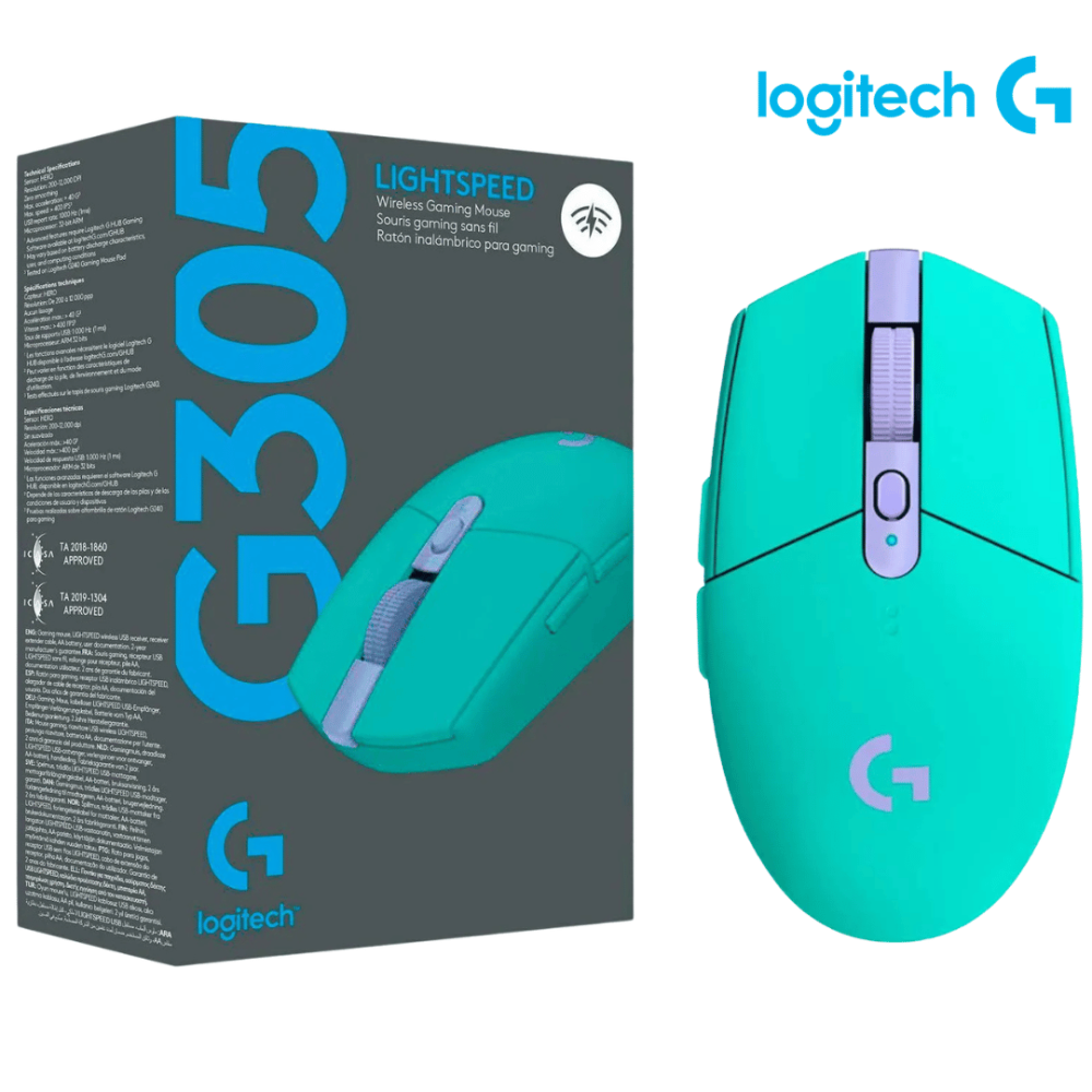 Mouse Gamer Logitech G305 Lightspeed - Mint Inalámbrico