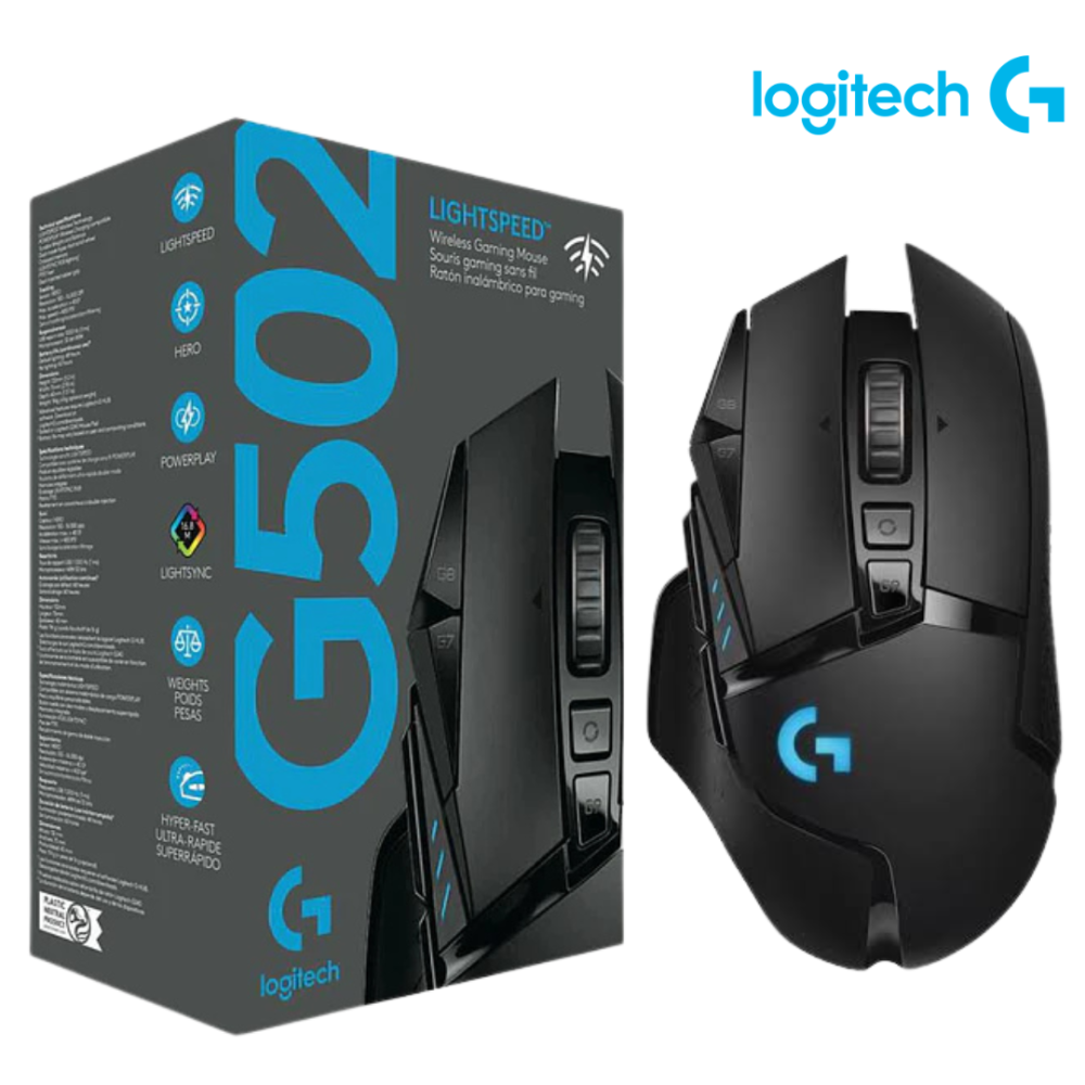 Mouse Gamer Logitech G502 lightspeed - Inalámbrico - Negro