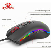 Mouse Gamer - Redragon M711 Cobra  - Negro
