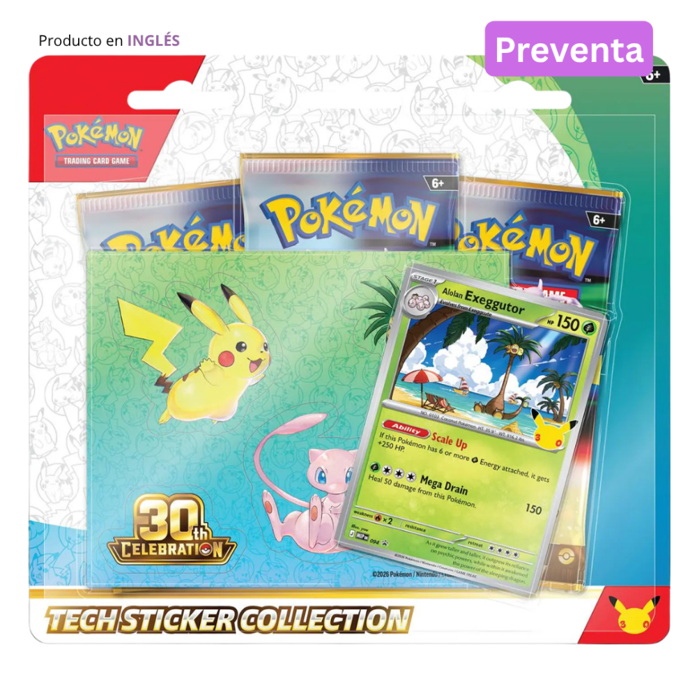 Preventa: Pokemon TCG 30th Celebration Tech Sticker Collection Exeggutor (Inglés)
