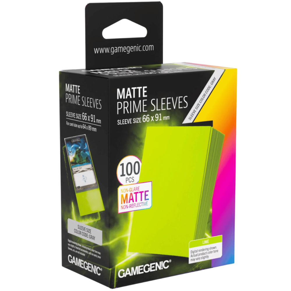 Protectores GG Matte Prime Sleeves Standard Lime 66x91