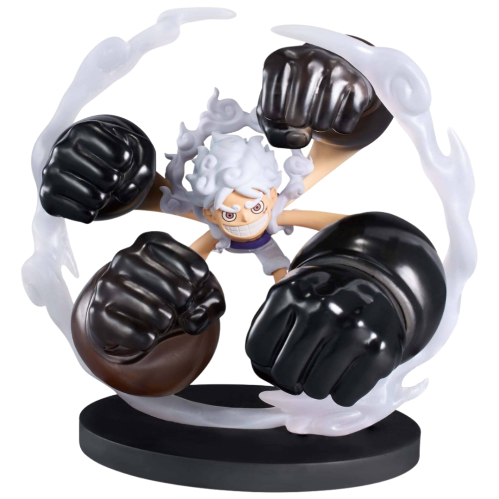 Figura Monkey D. Luffy Gear5 – Gum-Gum Dawn Gatling One Piece – World Collectable Special 12cm