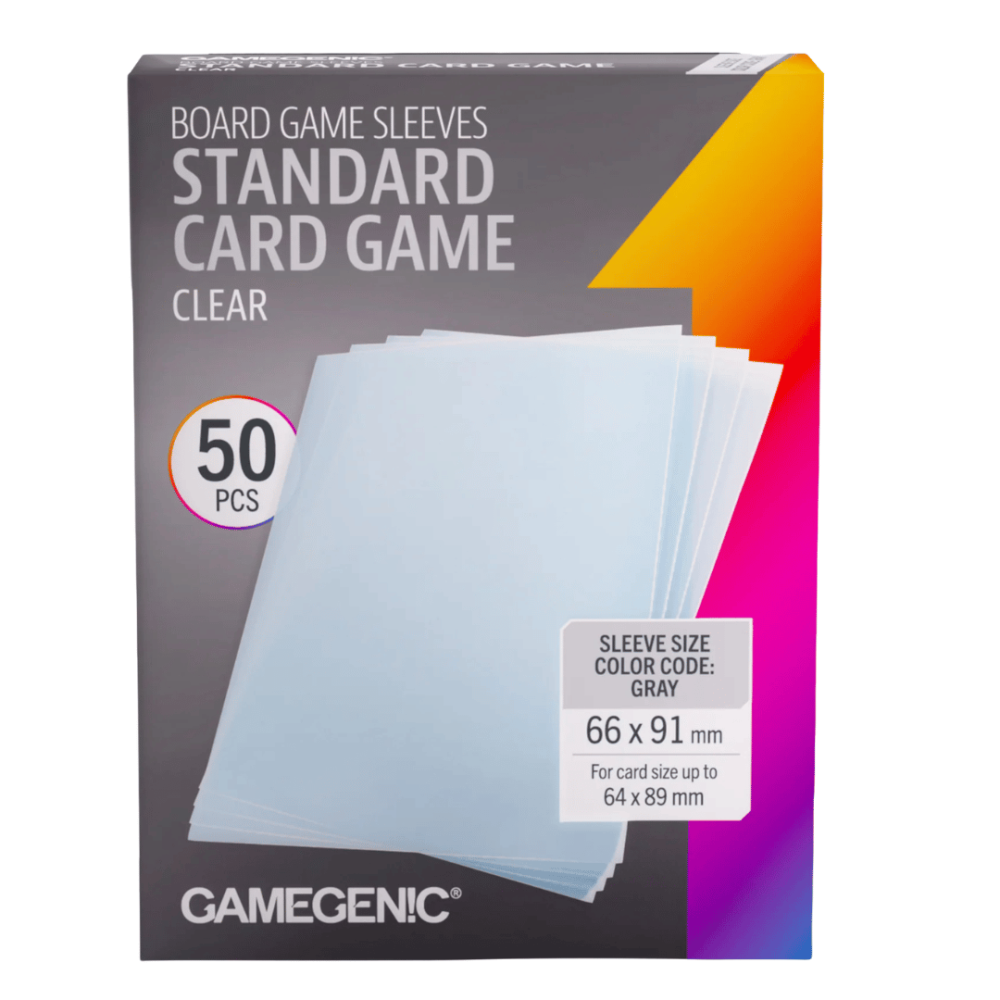Protectores Board Game Sleeves Standard Card Game Clear 66x91 (x50)