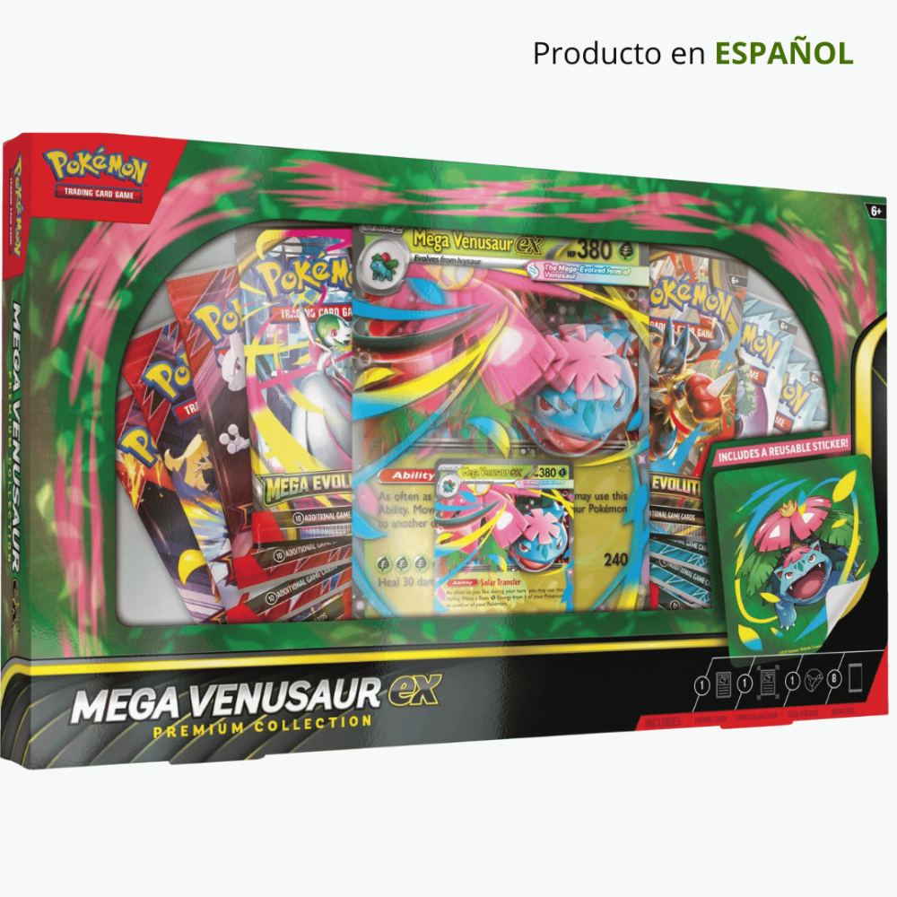 Pokémon TCG: Mega Venusaur Ex Premium collection (Español)