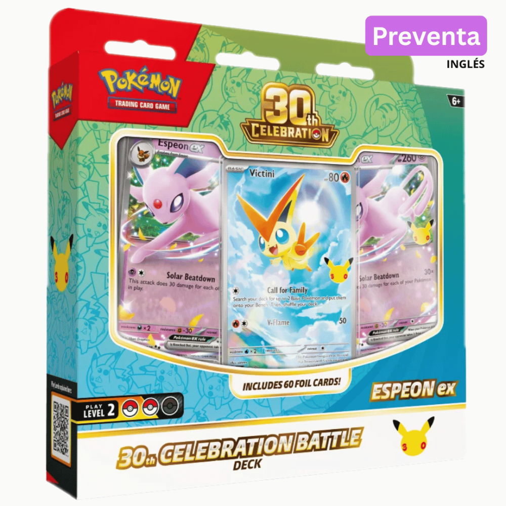 Preventa: Pokémon TCG: 30th Celebration Battle Deck—Espeon EX (inglés)