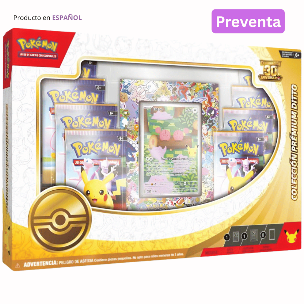 Preventa: Pokemon TCG Colección Prémium Ditto de Celebración 30.º Aniversario (Español)