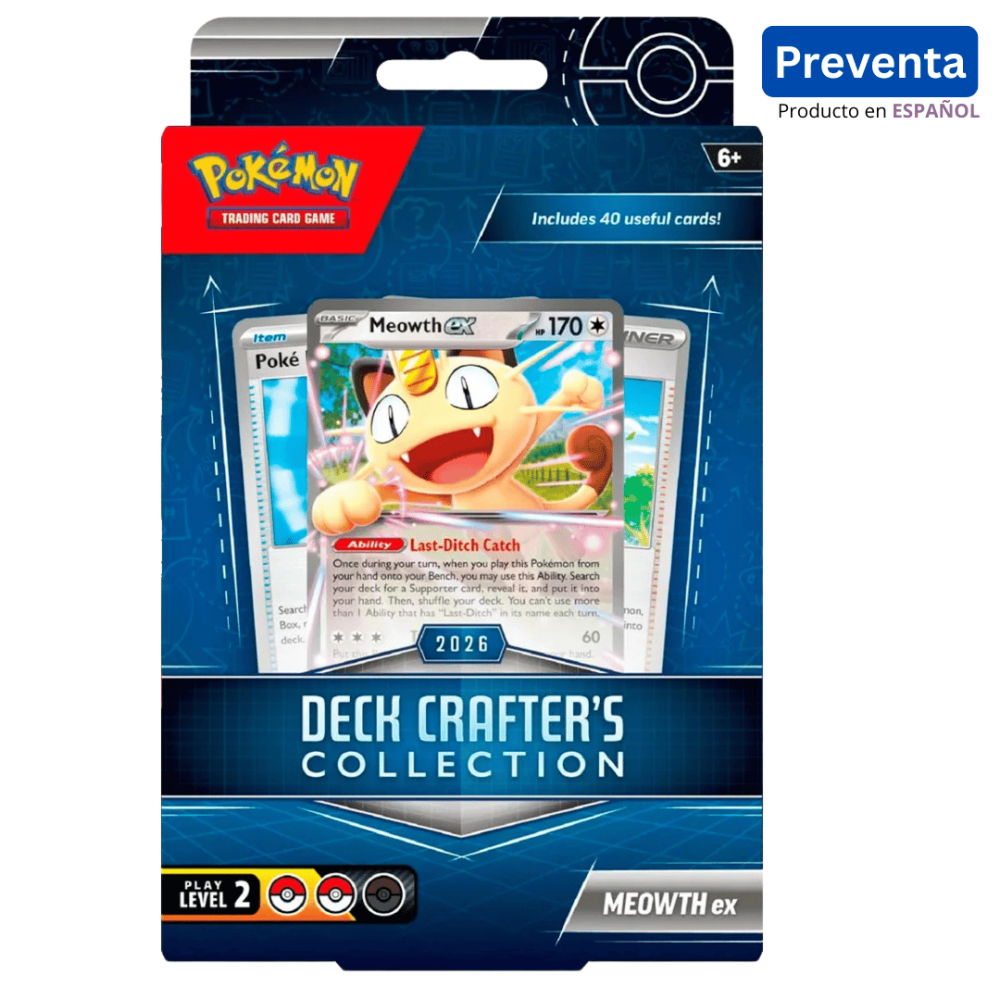 Preventa Pokemon TCG: Deck Crafter's Collection - Meowth ex (Español)